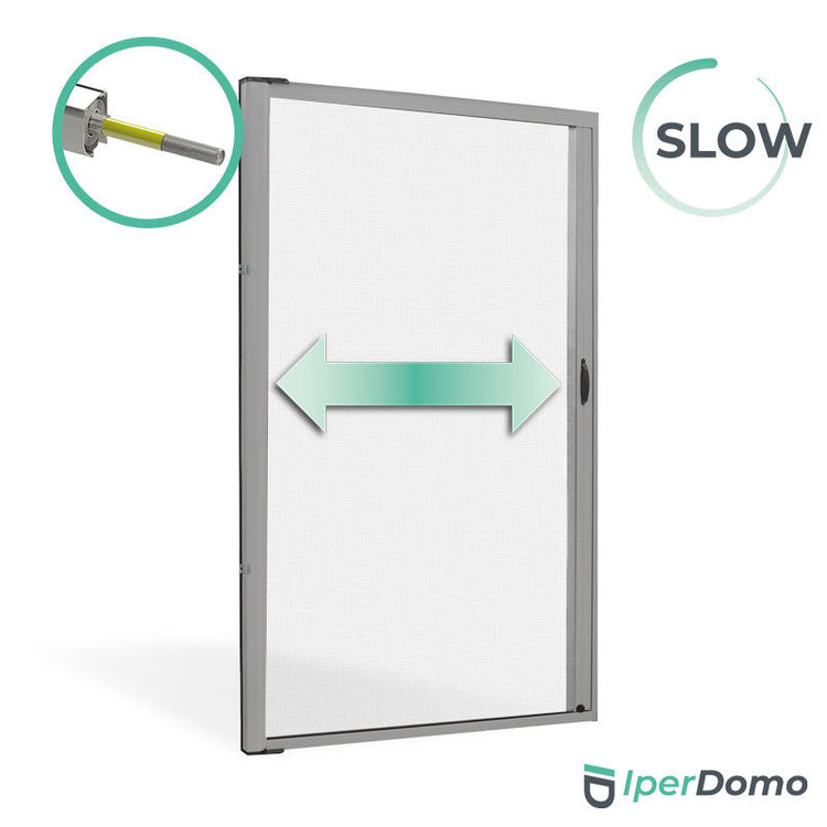 Zanzariera a rullo riducibile porta finestra Roll Side 42 - 178x250 cm (LxH) - frizione slow - Argento 9006 verniciato