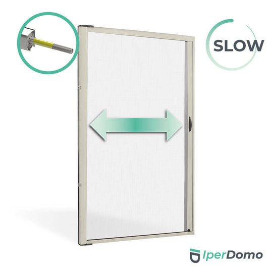 Zanzariera a rullo riducibile porta finestra Roll Side 42 - 150x250 cm (LxH) - frizione slow - Avorio 1013_zanzariere.com