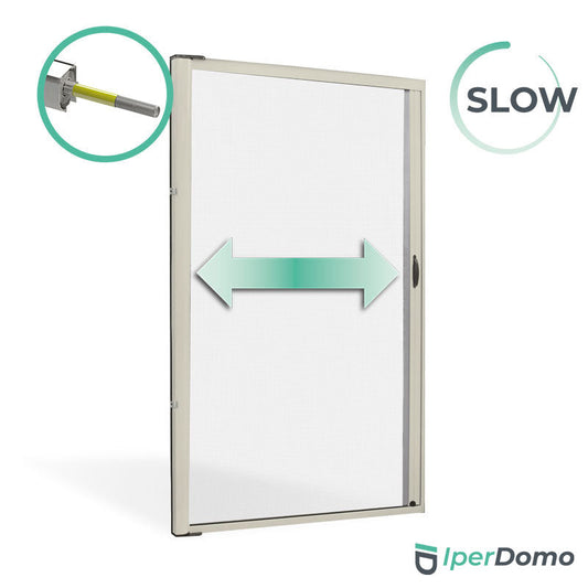 Zanzariera a rullo riducibile porta finestra Roll Side 32 - 150x250 cm (LxH) - frizione slow - Avorio 1013