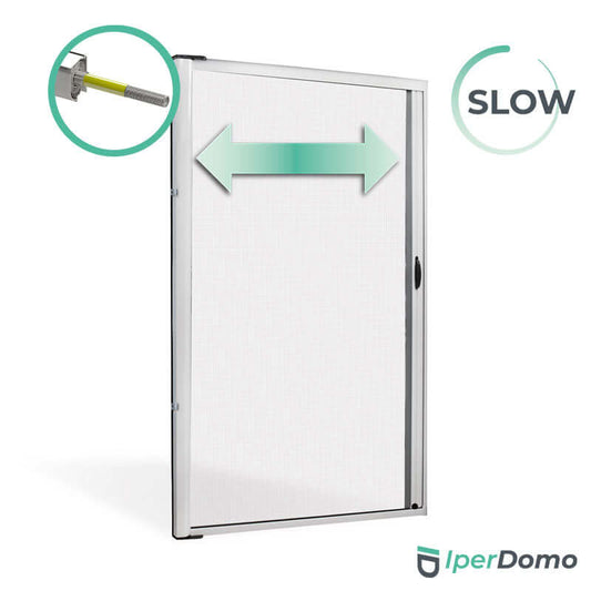 Zanzariera a rullo riducibile porta finestra Roll Side 42 - 150x250 cm (LxH) - frizione slow - Bianco ral 9010_zanzariere.com