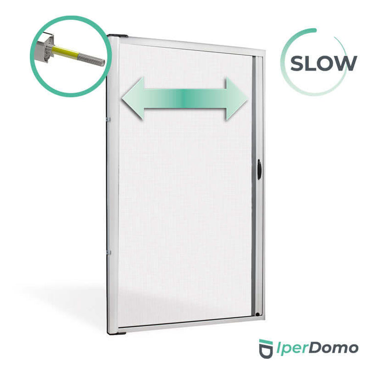 Zanzariera a rullo riducibile porta finestra Roll Side 42 - 150x250 cm (LxH) - frizione slow - Bianco ral 9010_zanzariere.com