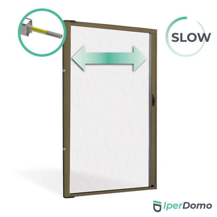 Zanzariera a rullo riducibile porta finestra Roll Side 42 - 178x250 cm (LxH) - frizione slow - bronzo_zanzariere.com