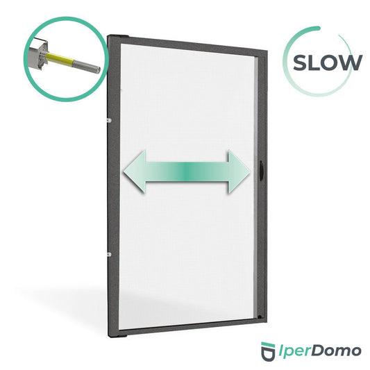 Zanzariera a rullo riducibile porta finestra 160x250 - con frizione slow - Grigio mix - Roll Side 42