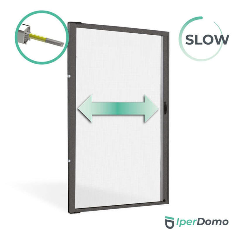 Zanzariera a rullo riducibile porta finestra 160x250 - con frizione slow - Grigio mix - Roll Side 42_zanzariere.com