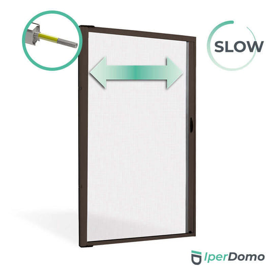 Zanzariera a rullo riducibile porta finestra Roll Side 42 - 160x250 cm (LxH) - frizione slow - marrone ral 8017_zanzariere.com