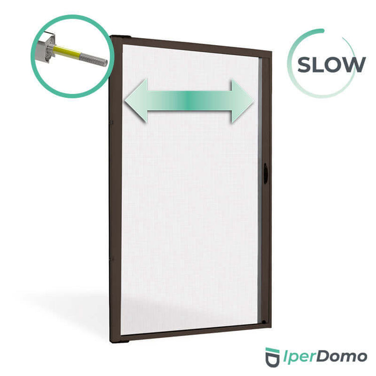 Zanzariera a rullo riducibile porta finestra Roll Side 42 - 160x250 cm (LxH) - frizione slow - marrone ral 8017_zanzariere.com
