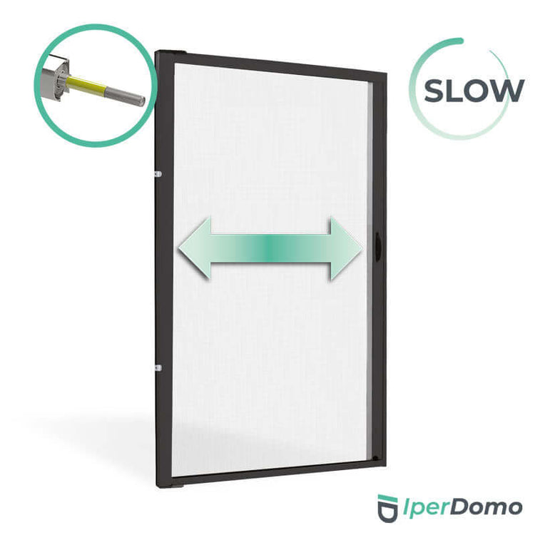 Zanzariera a rullo riducibile porta finestra Roll Side 42 - 160x250 cm (LxH) - frizione slow - nero 9005 opaco_zanzariere.com