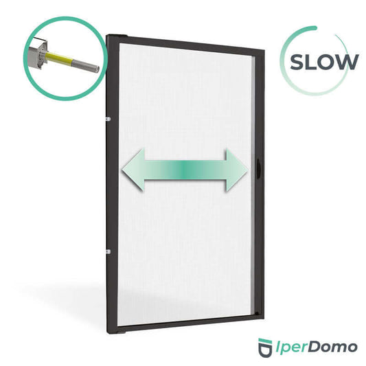 Zanzariera a rullo riducibile porta finestra Roll Side 42 - 150x250 cm (LXH) - frizione slow - nero 9005 opaco_zanzariere.com