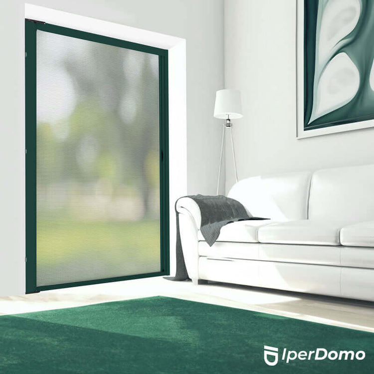 Zanzariera a rullo riducibile porta Finestra Roll Side 42 - 178x250 cm (LXH) - frizione slow - Verde 6005 opaco_zanzariere.com
