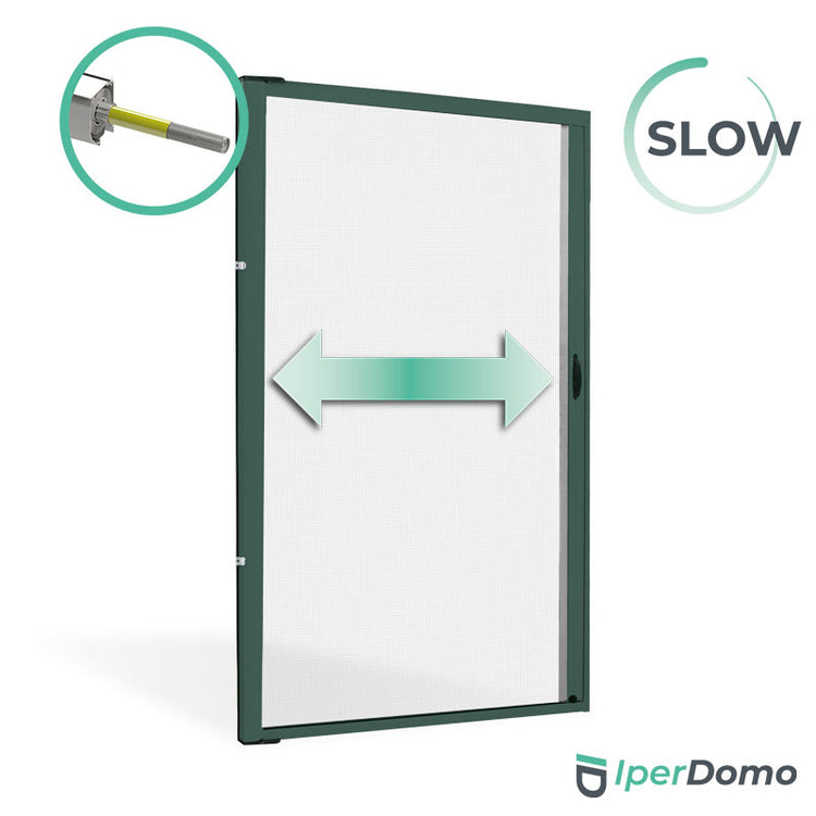 Zanzariera a rullo riducibile porta Finestra Roll Side 42 - 178x250 cm (LXH) - frizione slow - Verde 6005 opaco