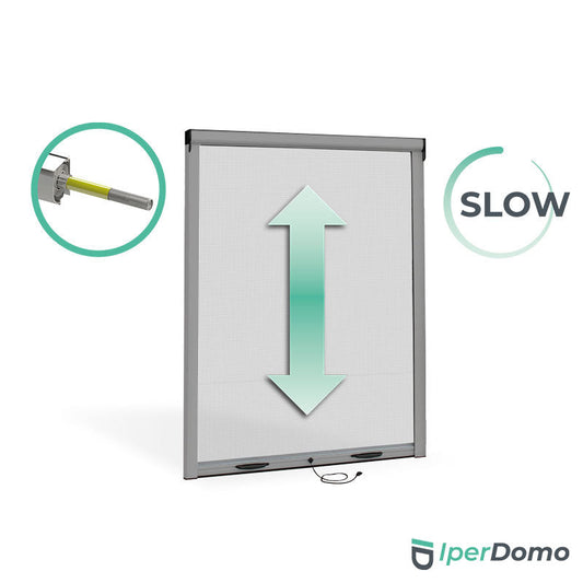 Zanzariera a rullo riducibile per finestra Roll Net 32 + frizione slow - 120x160 cm (LxH) - Argento 9006 verniciato