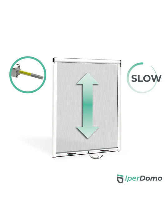 Zanzariera a rullo riducibile per finestra Roll Net 42 + frizione slow - 120x170 cm (LxH) - bianco ral 9010