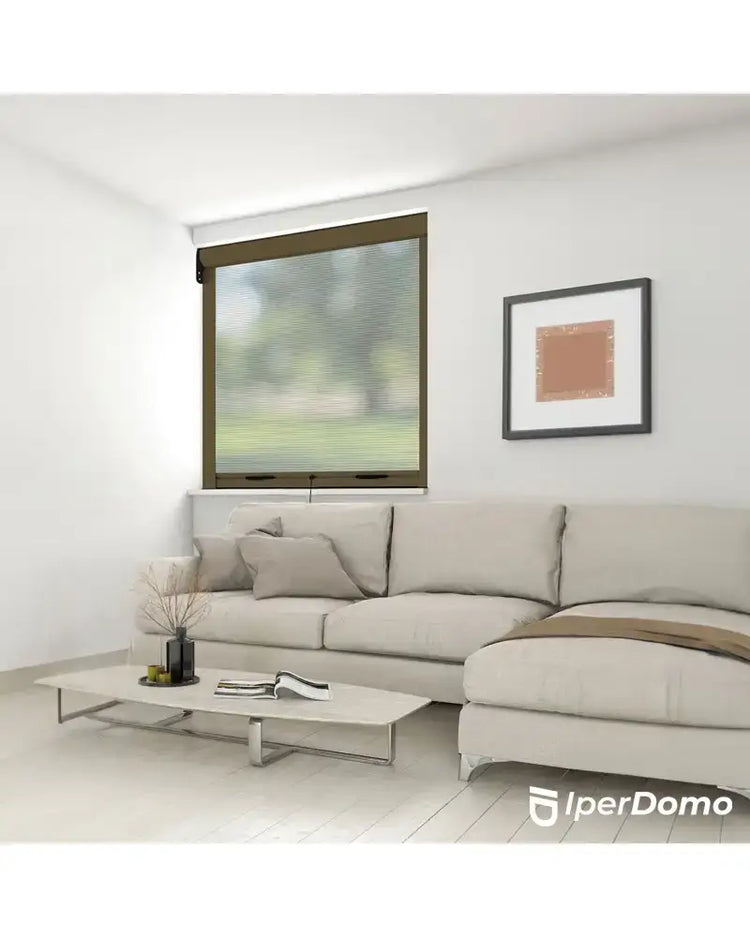 Zanzariera a rullo riducibile per finestra Roll Net 32 - 120x140 cm - bronzo_zanzariere.com