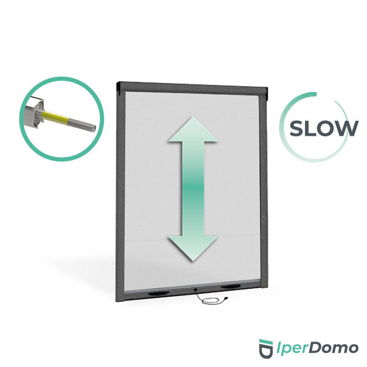 Zanzariera a rullo riducibile per finestra Roll Net 42 + frizione slow - 120x170 cm (LxH) - Grigio mix