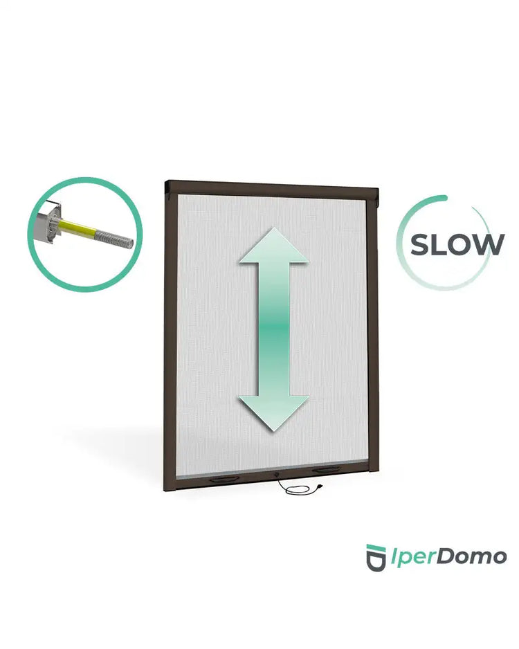 Zanzariera a rullo riducibile per finestra Roll Net 42 + frizione slow - 120x170 cm (LxH) - marrone ral 8017