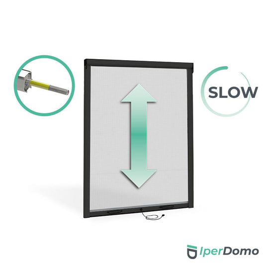 Zanzariera a rullo riducibile per finestra Roll Net 32 + frizione slow - 120x160 cm (LxH) - Nero 9005 Opaco