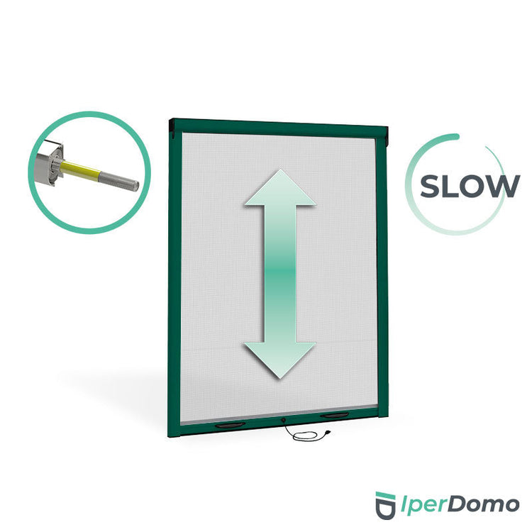 Zanzariera a rullo riducibile per finestra Roll Net 32 + frizione slow - 140x160 cm (LxH) - Verde 6005 opaco