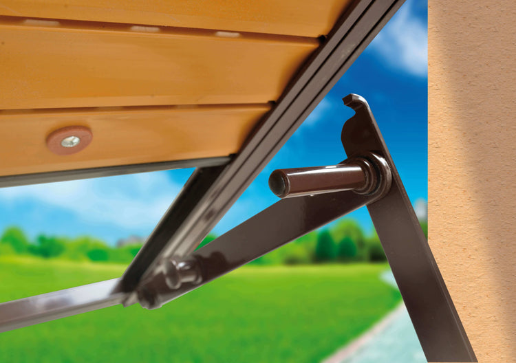 Telaio a sporgere in alluminio misto ferro a leva laterale_zanzariere.com