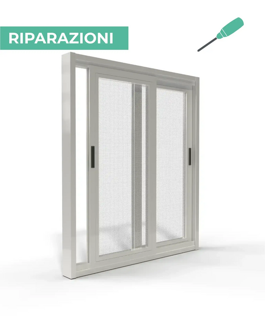 Riparazione Zanzariere Laterale a 2 Pannelli Scorrevoli_zanzariere.com