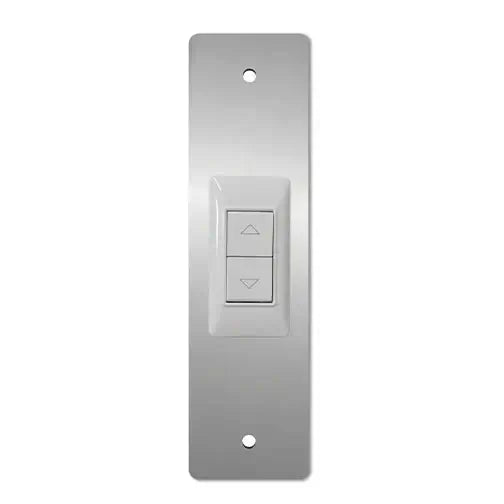 Placca in alluminio composito con pulsante 240 argento_zanzariere.com