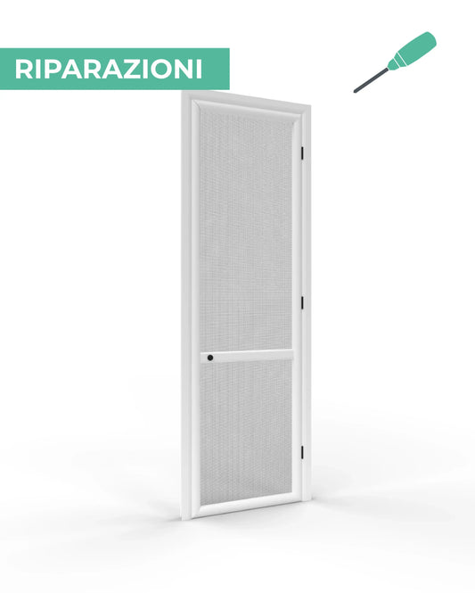 Riparazione Zanzariere Porta a Battente 1 Anta con Rete in Fibra_zanzariere.com