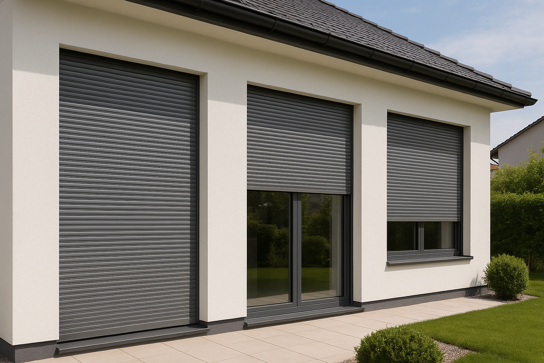 Immagine di una casa con tapparelle in alluminio coibentato. 