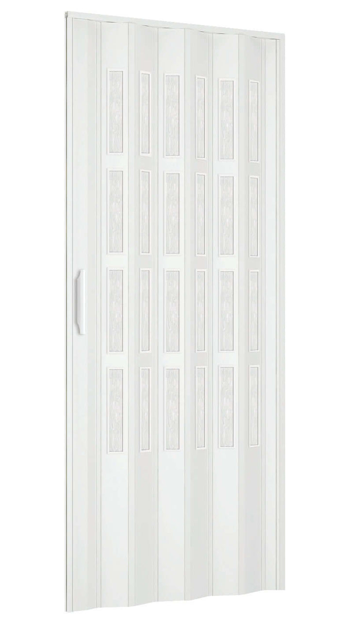 Porta a soffietto da interno su misura in pvc con vetri