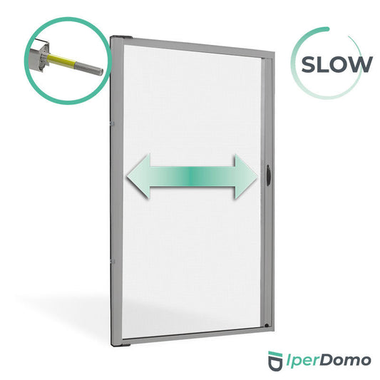Zanzariera a rullo riducibile porta finestra Roll Side 42 - 178x250 cm (LxH) - frizione slow - Argento 9006 verniciato