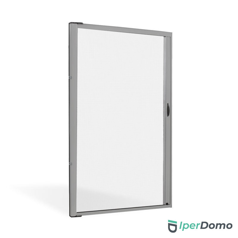 Zanzariera a rullo riducibile porta Finestra Roll Side 42 - 150x250 cm (LxH) - Argento 9006 verniciato