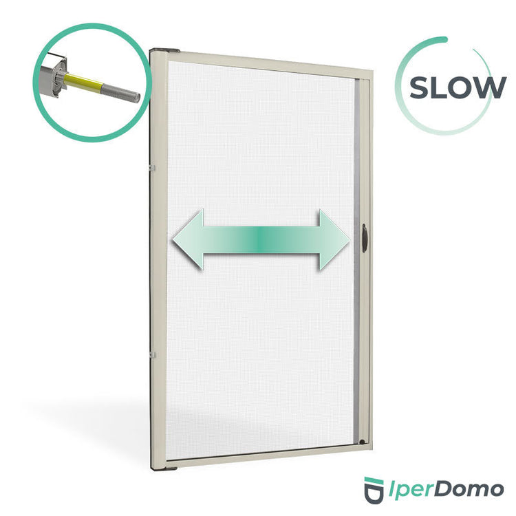 Zanzariera a rullo riducibile porta finestra Roll Side 42 - 178x250 cm (LxH) - frizione slow - Avorio 1013