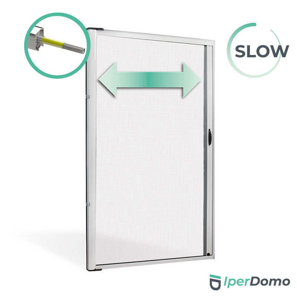Zanzariera a rullo riducibile porta finestra Roll Side 42 - 160x250 cm (LxH) - frizione Slow - Bianco ral 9010