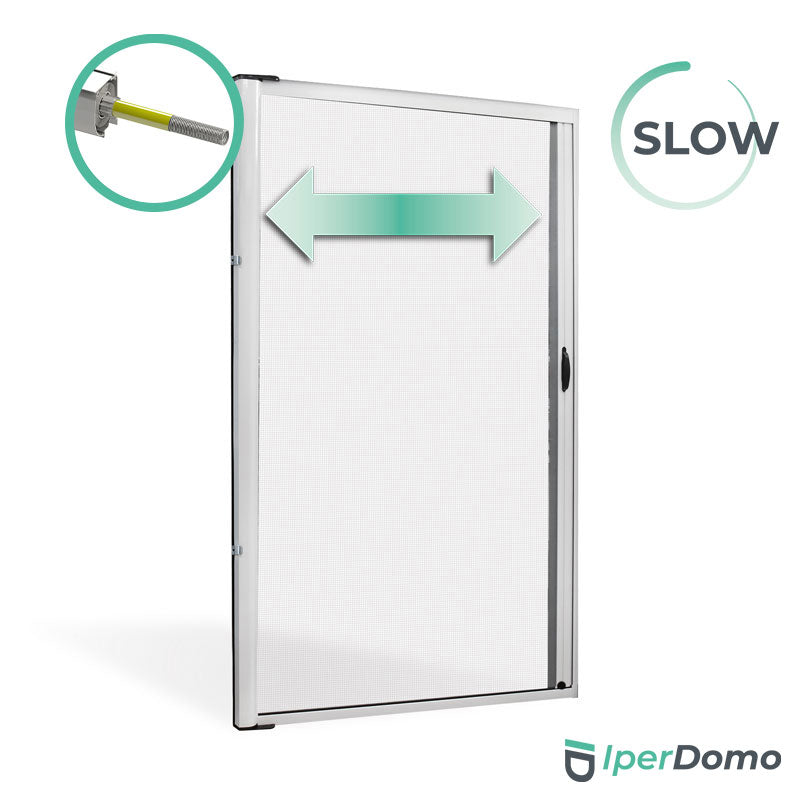 Zanzariera a rullo riducibile porta finestra Roll Side 32 - 150x250 cm (LxH)- frizione - bianco ral 9010