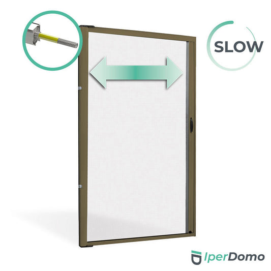 Zanzariera a rullo riducibile porta finestra 160x250 - con frizione slow - bronzo - Roll Side 42