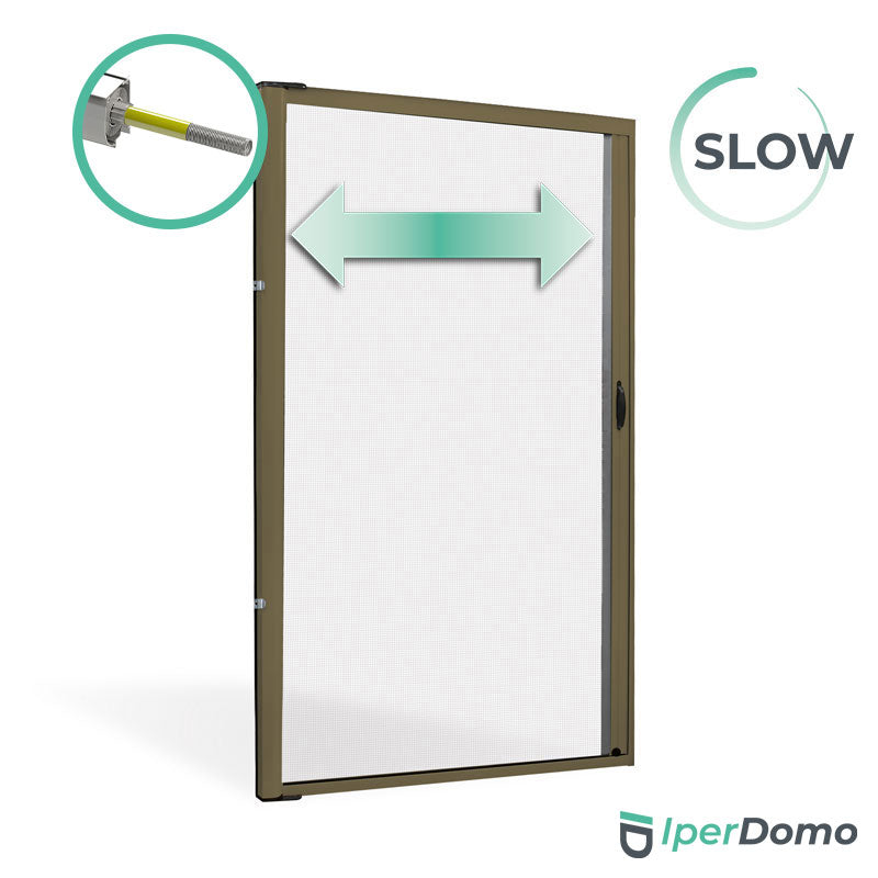 Zanzariera a rullo riducibile porta finestra Roll Side 42 - 178x250 cm (LxH) - frizione slow - bronzo
