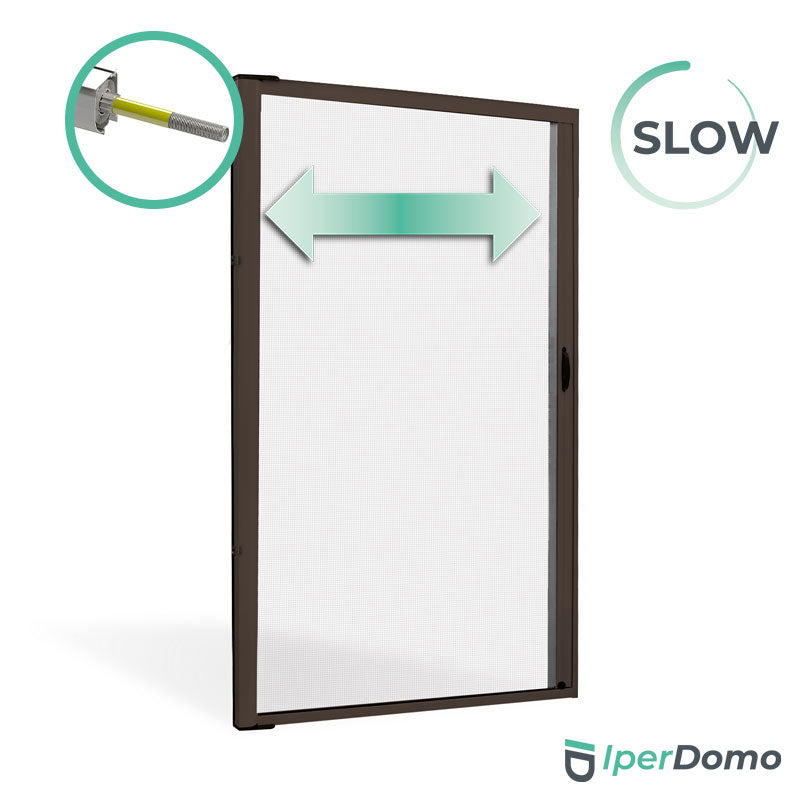 Zanzariera a rullo riducibile porta finestra Roll Side 42 - 178x250 cm (LxH) - frizione slow - marrone ral 8017
