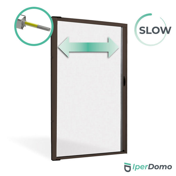 Zanzariera a rullo riducibile porta finestra Roll Side 32 - 150x250 cm (LxH) - frizione slow - marrone ral 8017
