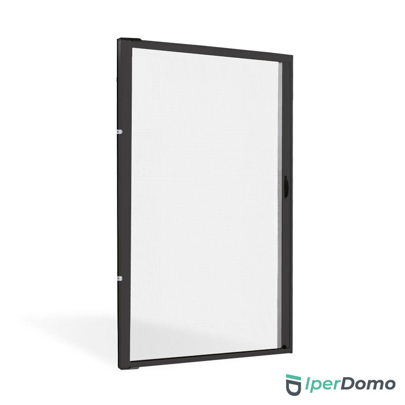 Zanzariera a rullo riducibile porta finestra Roll Side 42 - 150x250 cm (LxH) - nero 9005 opaco