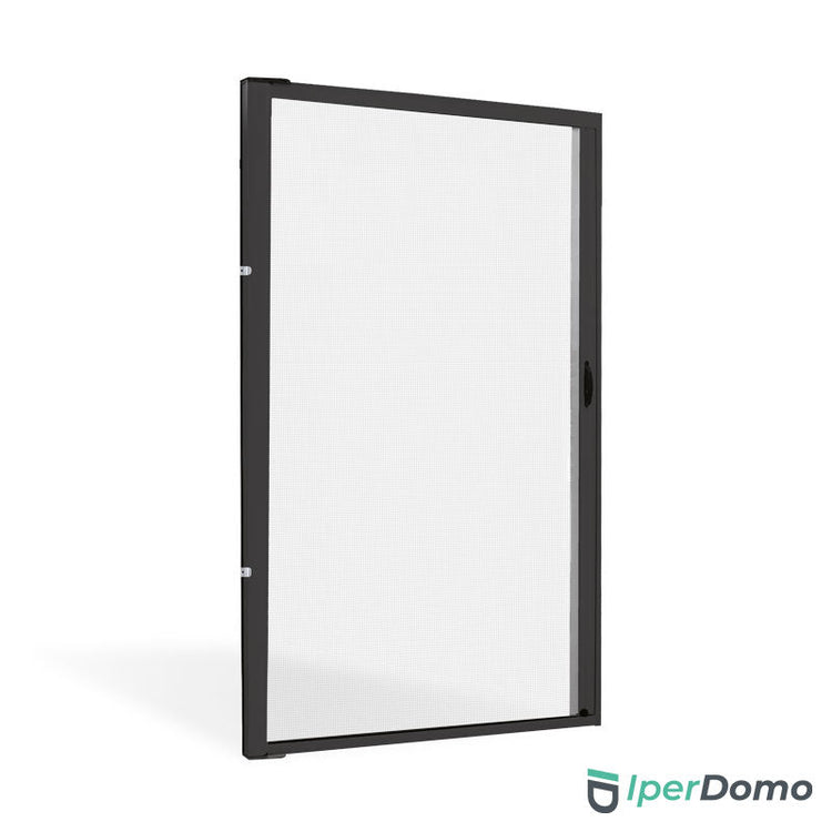 Zanzariera a rullo riducibile porta finestra Roll Side 32 - 160x250 cm (LxH) - nero 9005 opaco