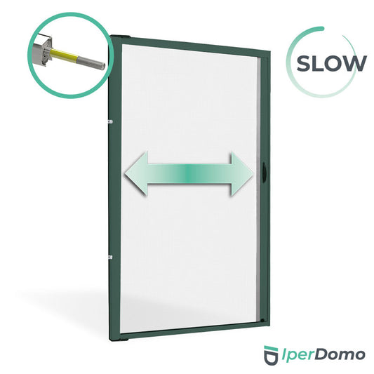 Zanzariera a rullo riducibile porta Finestra Roll Side 42 - 178x250 cm (LXH) - frizione slow - Verde 6005 opaco