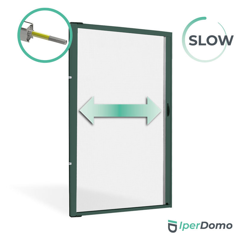 Zanzariera a rullo riducibile porta Finestra Roll Side 42 - 178x250 cm (LXH) - frizione slow - Verde 6005 opaco