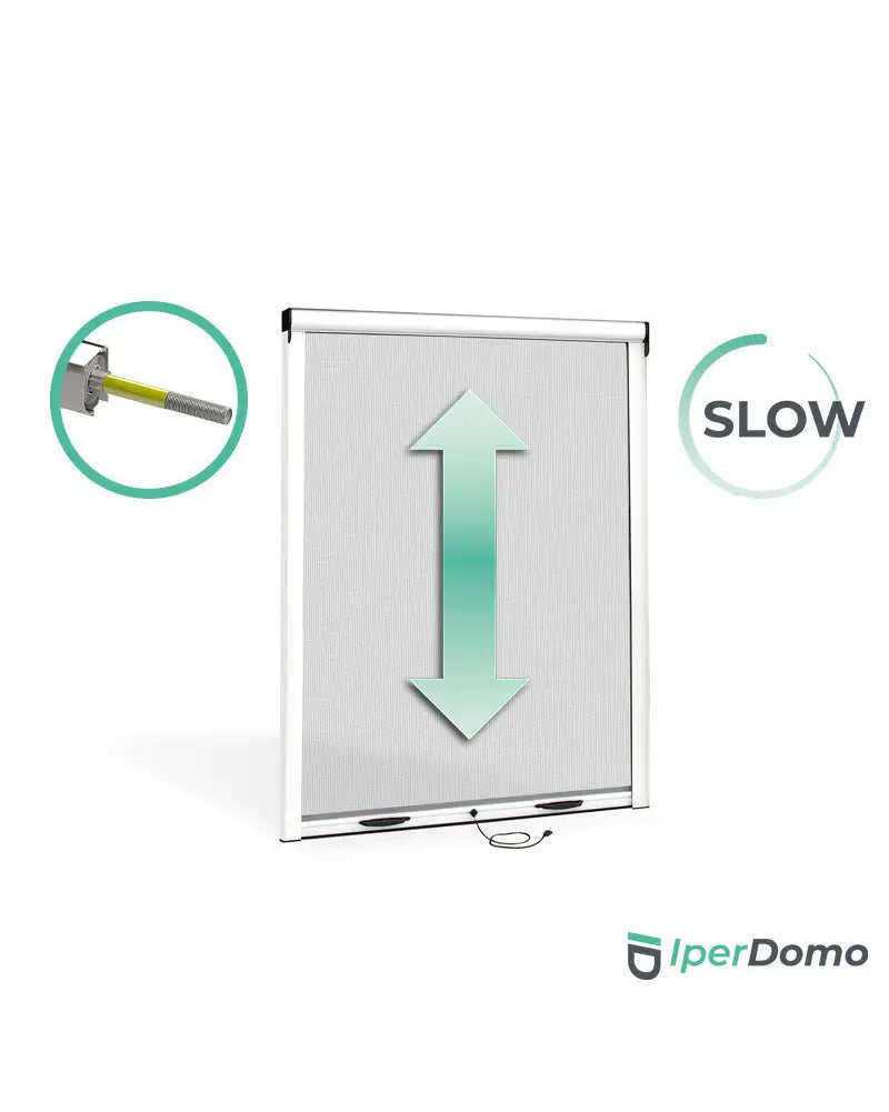 Zanzariera a rullo riducibile per finestra Roll Net 32 + frizione slow - 140x160 cm (LxH) - bianco ral 9010