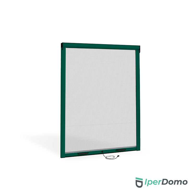 Zanzariera a rullo riducibile per finestra Roll Net 42 - 100x170 cm - Verde 6005 opaco