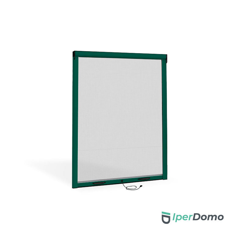 Zanzariera a rullo riducibile per finestra Roll Net 32 - 100x160 cm (LxH)- Verde 6005 opaco