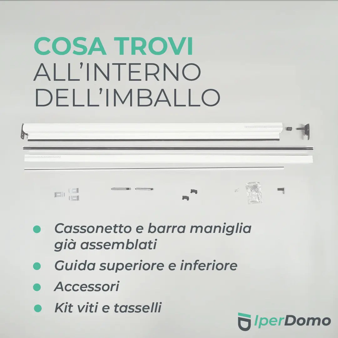 Zanzariera a rullo riducibile porta Finestra Roll Side 42 - 178x250 cm (LXH) - frizione slow - Verde 6005 opaco