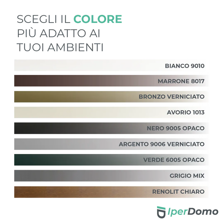 Zanzariera a rullo riducibile porta Finestra Roll Side 42 - 178x250 cm (LXH) - frizione slow - Verde 6005 opaco