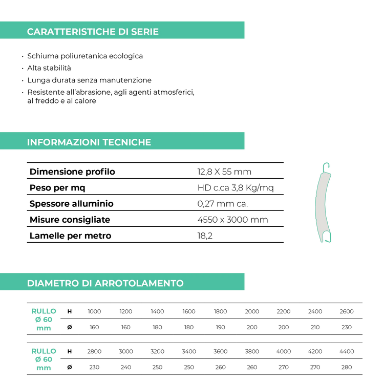 Tapparella In Alluminio Alta Densità
