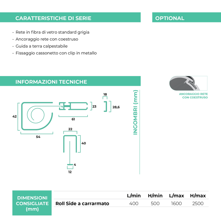 Zanzariera Roll Side A Carrarmato