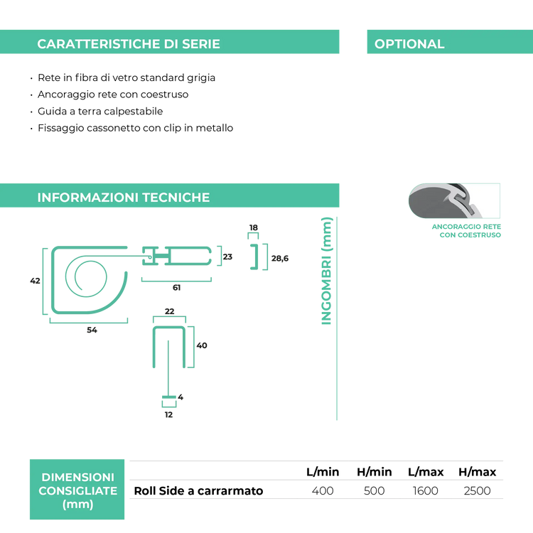 Zanzariera Roll Side a Carrarmato Double